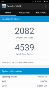Xiaomi Mi5 Geekbench 3