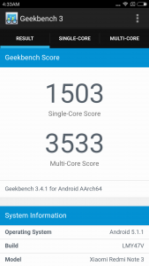 Xiaomi Redmi Note 3 Pro Geekbench 3