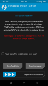 le max 2 twrp confirm