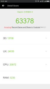 Xiaomi Mi Max 2 Antutu Benchmark