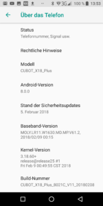 Cubot X18 Plus Android Oreo 4