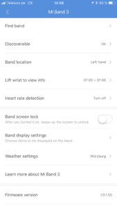 Xiaomi Mi Band 3 Testbericht Mi Fit App 2