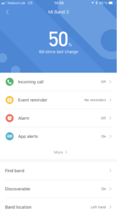 Xiaomi Mi Band 3 Testbericht Mi Fit App 4