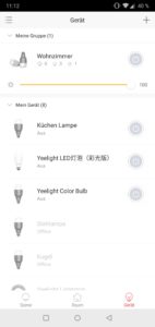 Yeelight 2nd Generation Smart Bulb Glühbirne Testbericht Screenshot Yeelight App Google Smart Home 7
