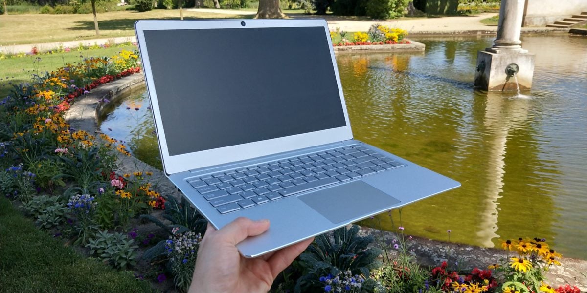 EZBook X4 hold in the hand