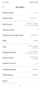 MIUI 10 Android 9 Xiaomi Mi 9 4