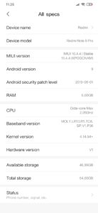 Xiaomi Redmi Note 8 Pro MIUI System 3