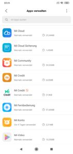 Xiaomi Redmi 8 Mi Apps