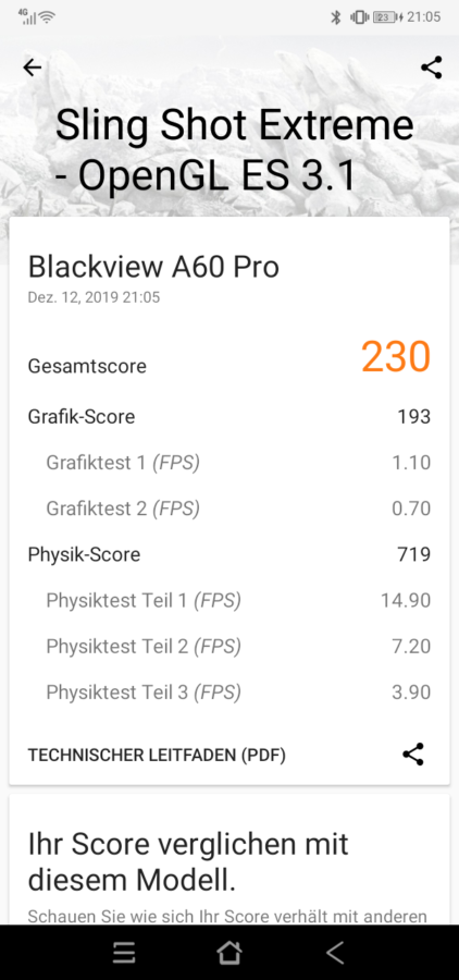 Blackview A60 pro GPU Benchmark
