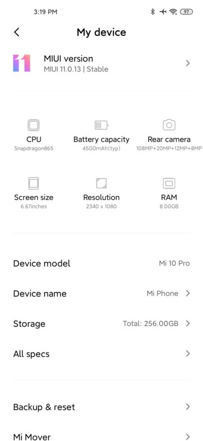 Xiaomi Mi 10 Pro MIUI 11 Android 10 4