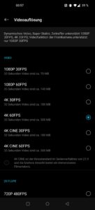 OnePlus 8 Pro Testbericht Screenshot Kamera Video