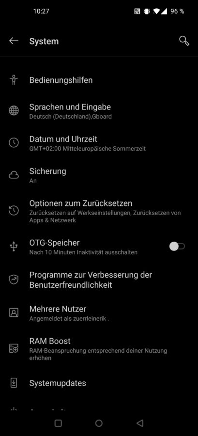 OnePlus 8 Pro Testbericht Screenshot System 1