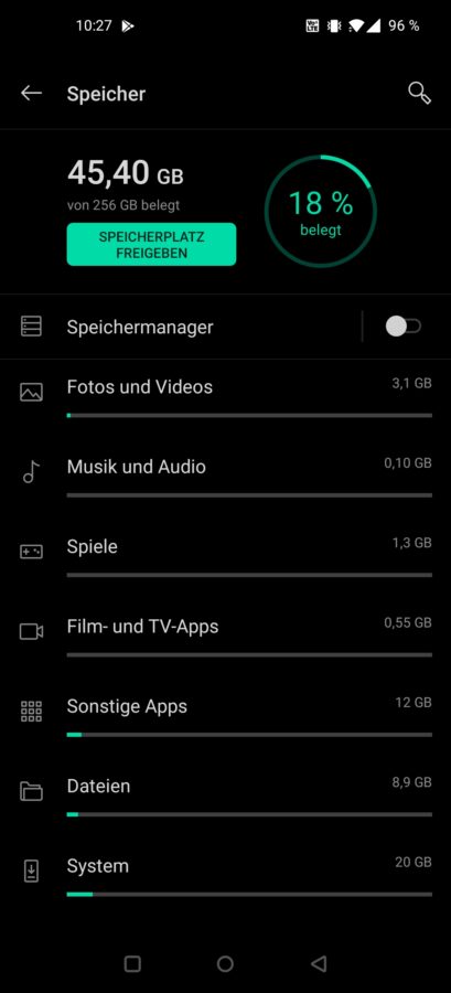 OnePlus 8 Pro Testbericht Screenshot System 4