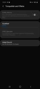 Samsung Galaxy A71 Testbericht Screenshot Equalizer
