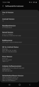 Samsung Galaxy A71 Testbericht Screenshot System 1