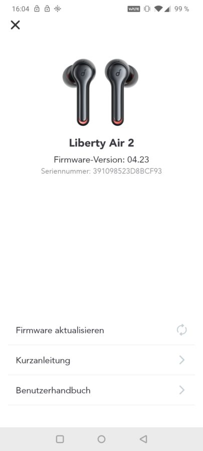 Soundcore Liberty Air 2 Testbericht App 8