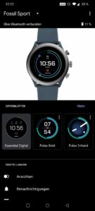 Fossil Sport Smartwatch Testbericht  Screenshots Wear OS App 2