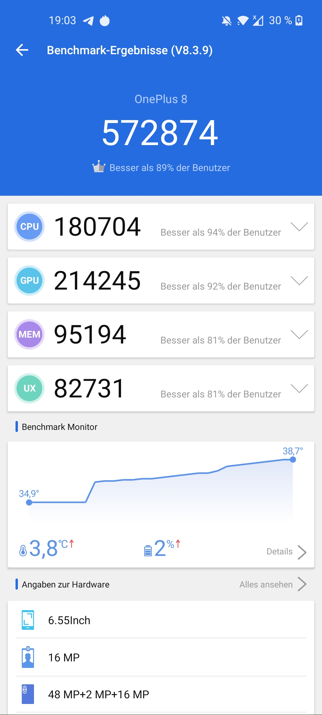 OnePlus 8 Testbericht Antutu 3