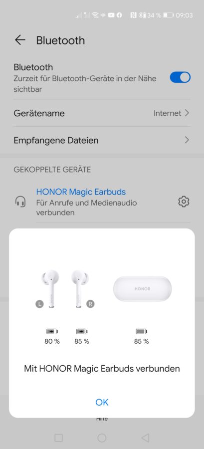 Honor Magic Earbuds with EMUI 1