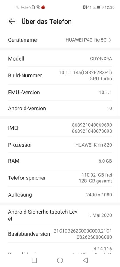 Huawei p40lite 5g 0627 123049 com.android.settings