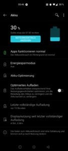 OnePlus Nord Testbericht Screenshot Akku 3