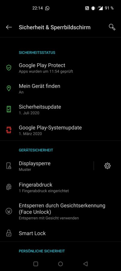 OnePlus Nord Testbericht Screenshot System 2