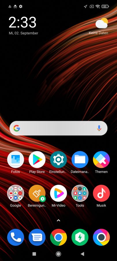Xiaomi MIUI 12 auf dem Poco X3 1