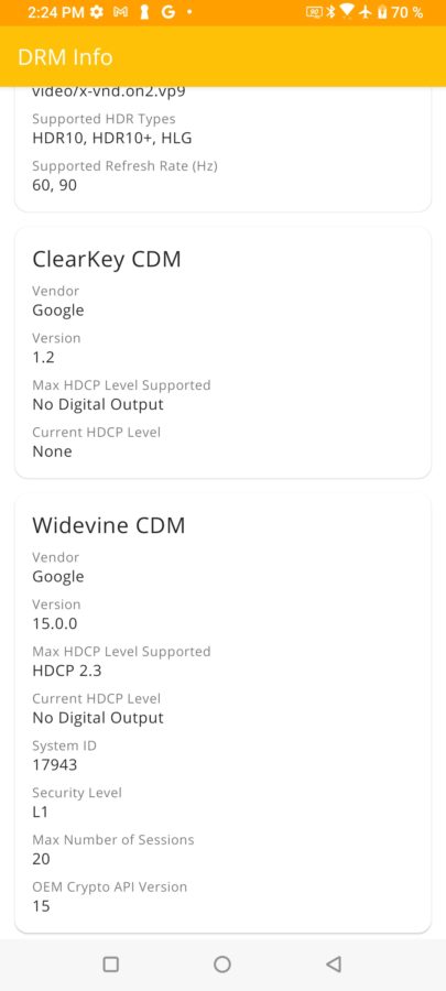 Asus Zenfone 7 Pro Widevine