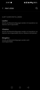 OnePlus 8T Testbericht Screenshots Alert Slider