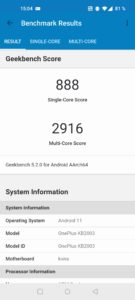 OnePlus 8T Testbericht Screenshots Benchmarks 3