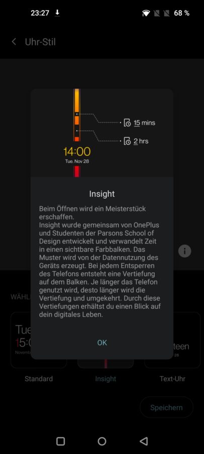 OnePlus 8T Testbericht Screenshots Display Always On Display