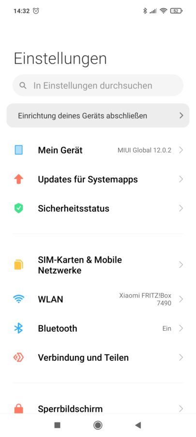 Standard MIUi 12 System auf Android 10 Basis 3