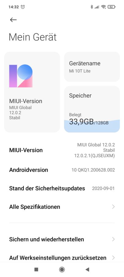 Standard MIUi 12 System auf Android 10 Basis 4