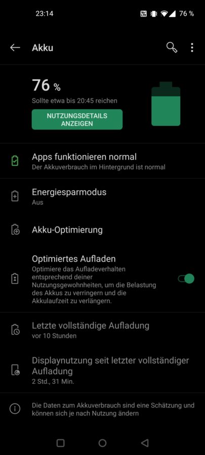 OnePlus Nord N10 5G Test Screenshot Benchmark Akkuverbrauch 1