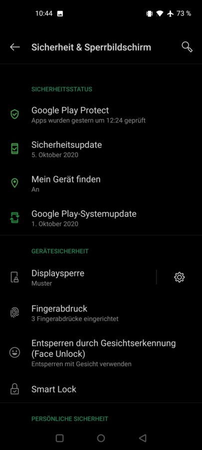OnePlus Nord N10 5G Test Screenshot System 1