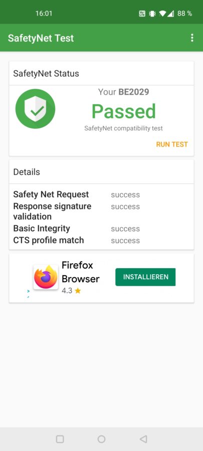 OnePlus Nord N10 5G Test Screenshot System
