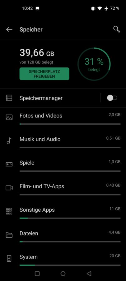 OnePlus Nord N10 5G Test Screenshot System 8