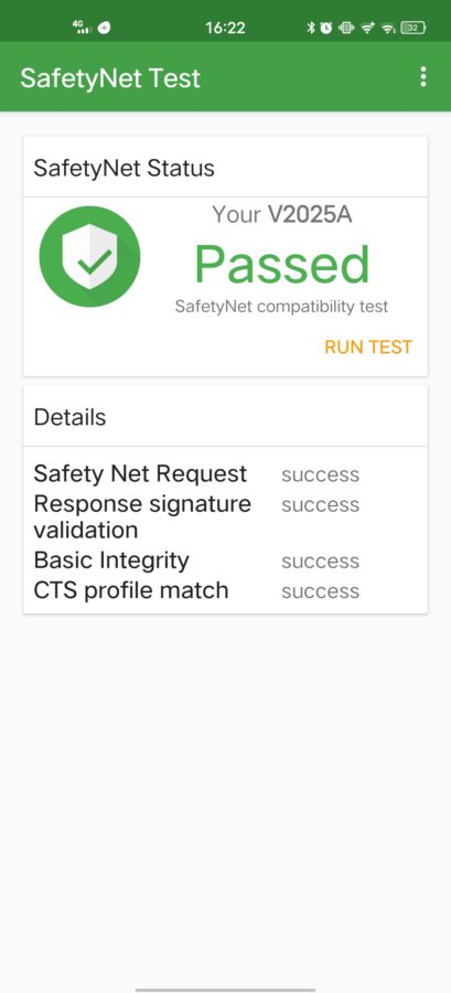 Safetynet Check passed