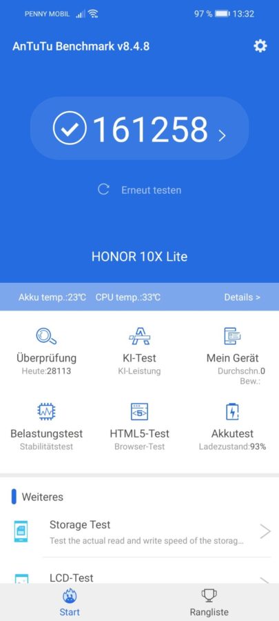 Honor 10X Lite Screenshot Antutu