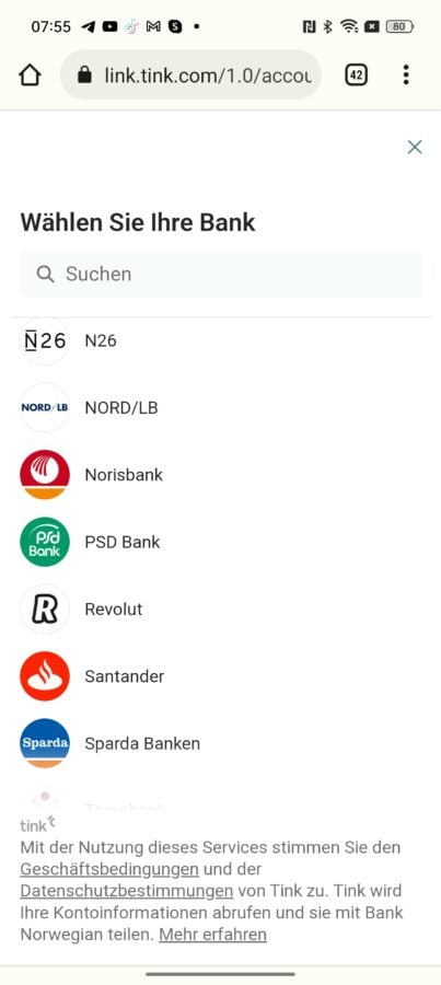 Banken Lastschrift Norwegian Kreditkarte 3