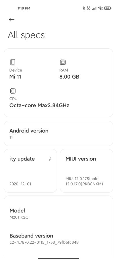 Xiaomi MIUI 12.5 System Test 4