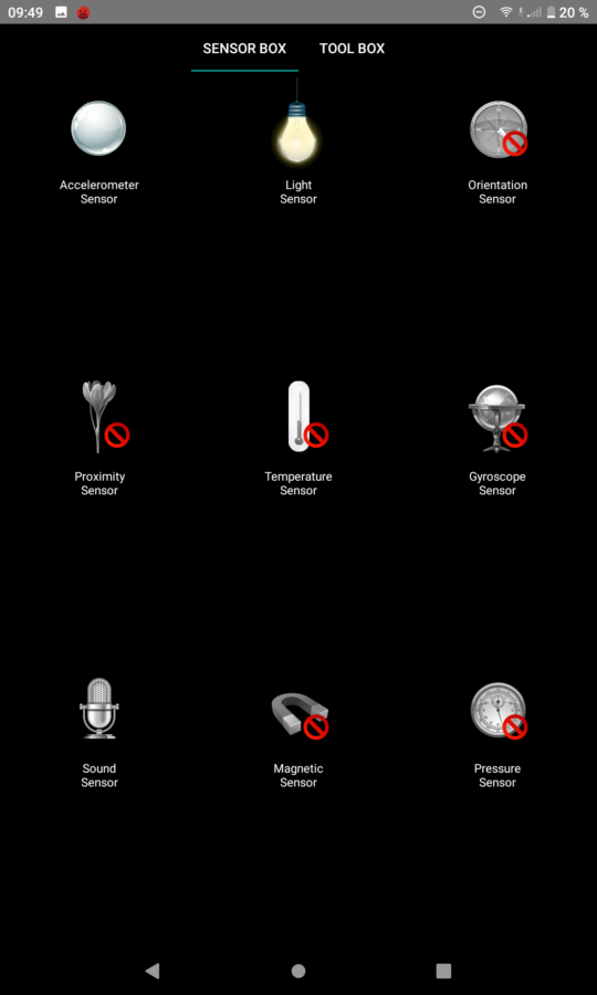 Alldocube iplay 40 Sensors