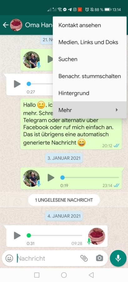 Whatsapp Nachrichten Export Chats Telegram Anleitung 3