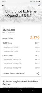 Samsung Galaxy A32 5G Testbericht Screenshot 3D Mark 2