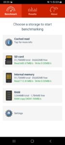 Samsung Galaxy A32 5G Testbericht Screenshot Speicher 1