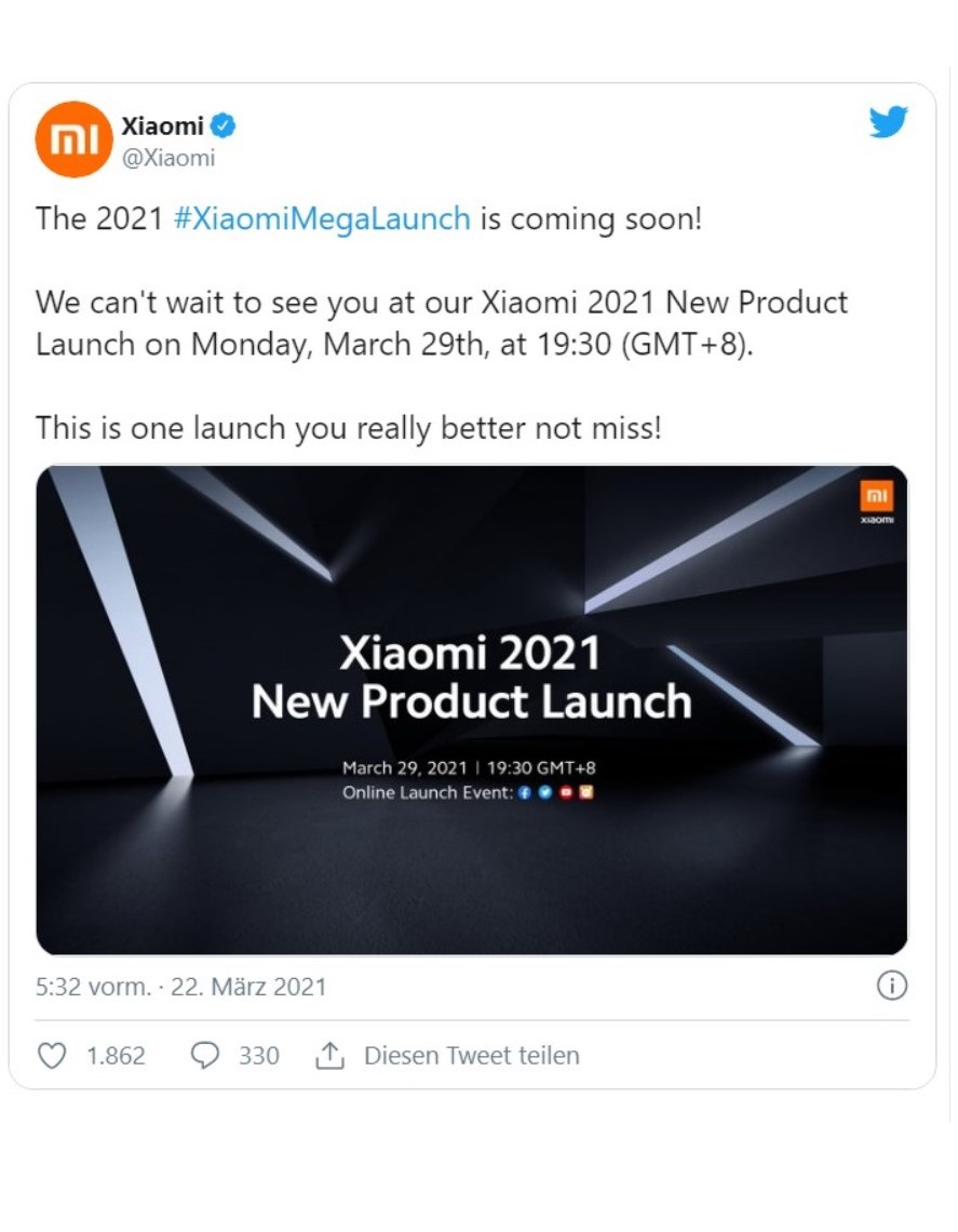 Xioami Launch Twitter 2