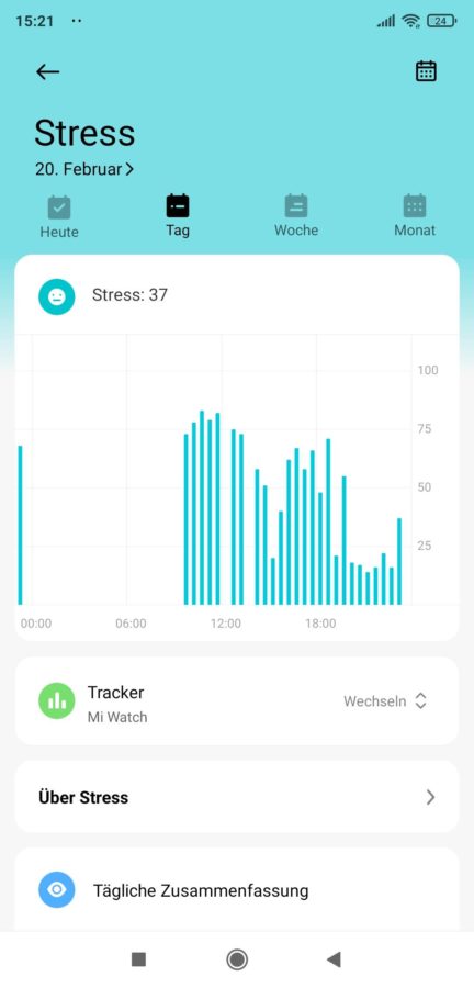 Xiaomi Wear App Stress