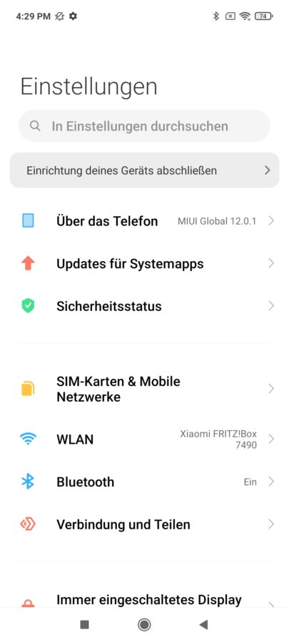 MIUi 12 Android 11 System Redmi Note 10 4