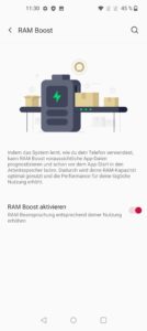 OnePlus 9 Pro Test Screenshot RAM Boost