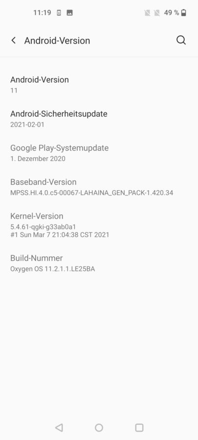 OnePlus 9 Testbericht Screenshot Android